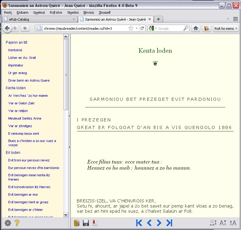 Epub reader